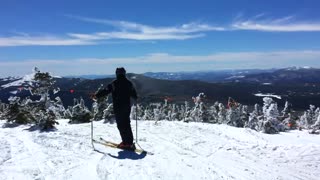 Skiing at Sugarloaf, Maine in 2019