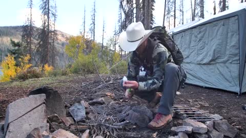 MOUNTAIN TROUT FISHING | Cooking with Camp Fire Coals