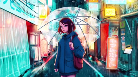 Rainy Day Stroll | Lo-Fi Beats & Chill Melodies | Relaxation and Study Soundscape