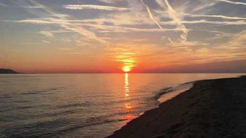 Sunset on a deserted beach