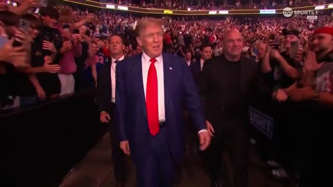 Donald Trump's entrance at #UFC302