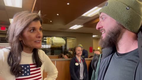 Nikki Haley being told off about spending $100 million on TV ads.