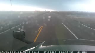 Winds Send Semi on Its Side