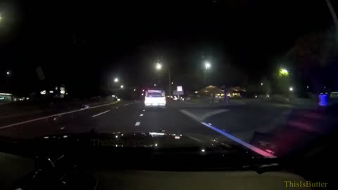 Dash bodycam shows pursuit for a minor traffic violation that ended with arrest of a robbery suspect