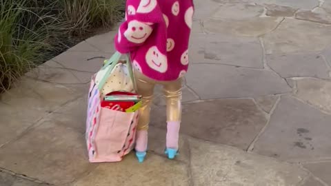 Toddler Wears High Heels On Her Tippies