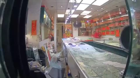 Another smash and grab destroys a family business in Oakland.