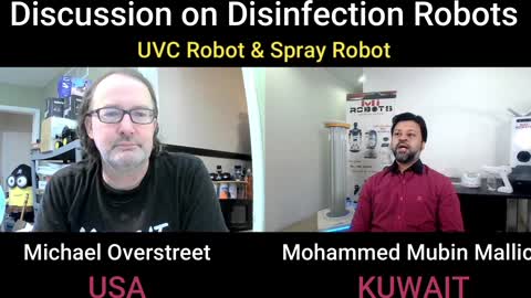 Disinfection Robot Discussion with Mohammed Mubin Mallick #robot #robotics #disinfectingrobots