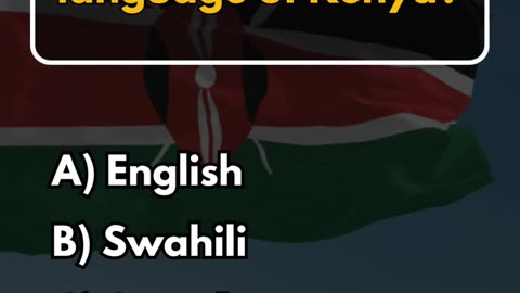 What is the official language of Kenya?