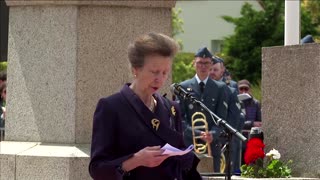 UK's Princess Anne unveils statue to mark D-Day anniversary