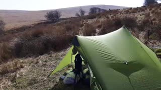 Lanshan 2 tent setup. Dartmoor.