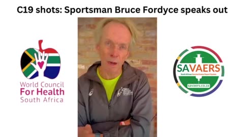 C19 shots: Sportsman Bruce Fordyce speaks out