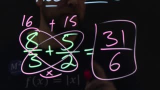Add Fractions with Ease! 8/3 + 5/2 | Minute Math Tricks - Part 120 #shorts