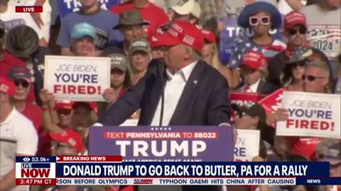 Donald Trump to return to Butler, Pennsylvania for rally after attempted assassination