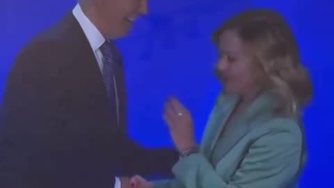 Biden gets handsy with Italian PM Giorgia Meloni