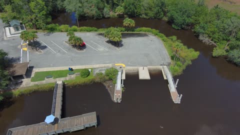 Blasian Babies DaDa Flies Skydio 2+ Drone Around Harborview Boat Ramp Ribault River Jacksonville, FL