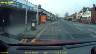 Cyclist Tries to Play off Breaking Side-View Mirror
