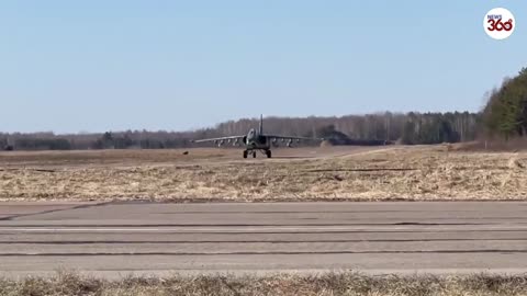 Russian fighter jet destroys munitions depot in Ukraine