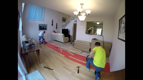 Hardwood Floor Installation at brother Joe's December 2016