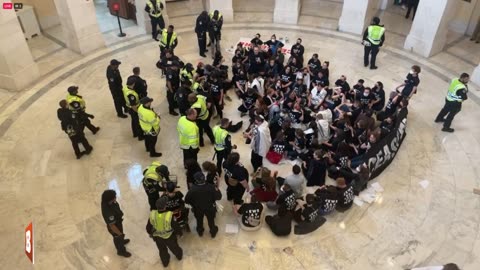 LIVE: Pro-Palestinian Protesters Occupy Federal Office Building in Washington, DC...