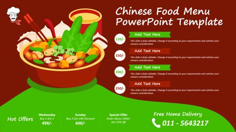 Chinese Food Menu PowerPoint Template