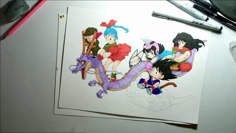 Speed Drawing: Dragon Ball