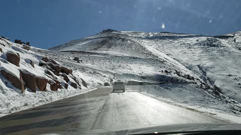 Heading up the summit road to Pike's Peak October 2019