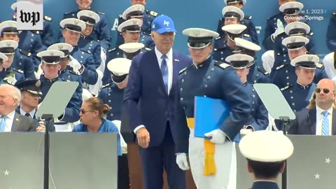 Biden falls at Air Force Academy graduation ceremony