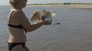 Incredible Bull Red Fishing At The Beach!