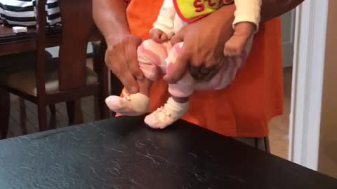 Father Makes It Appear As Though Baby Is Dancing To Michael Jackson