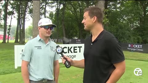 Zach Johnson appreciates WXYZ's Dave Rexroth picking him to win Rocket Mortgage Classic