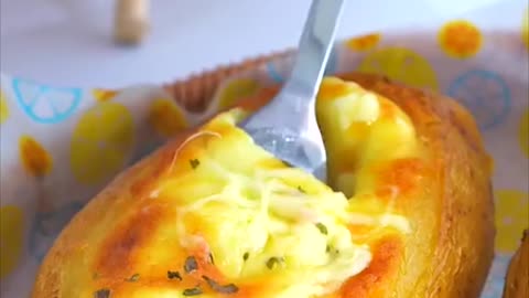 Baked potato with cheese | Amazing short cooking video | Recipe and food hacks