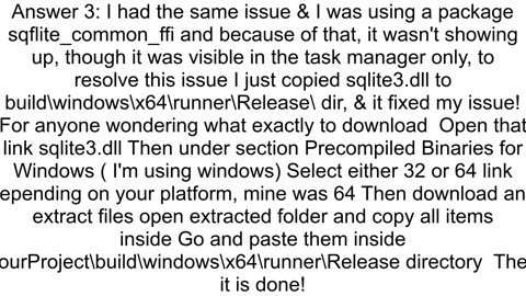 Flutter Windows App does not start in release mode