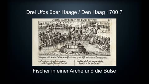 Ufos über Haagen Den Haag? Kupferstich 1700 - Kunstgeschichte Ufologie Bibel