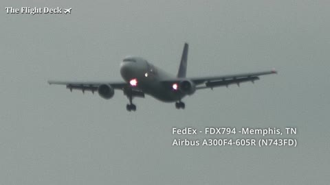 4K Short - FedEx A330 Arrival - Runway 16 - KRIC Richmond International Airport