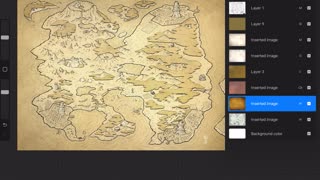 1000 Blades War Map - How to Make a Fantasy Map Look Old