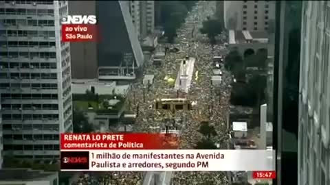 Manifestazione in São Paulo Avenida Paulista, più di 1 milione di persone!