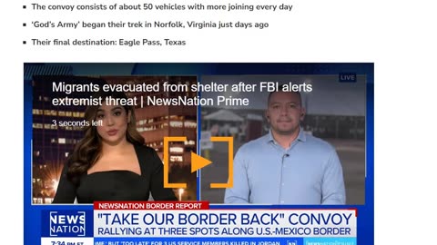 Trucker Convoy God's Army FBI Evacuates Migrant Came Exstreamist Alert