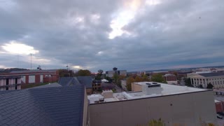 sunset time-lapse over the city