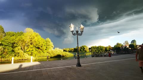 Threatening clouds at Casier (Italy)