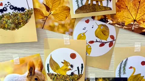 Autumn is so beautiful. Make leaf stickers with your baby to keep autumn here