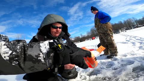 Ice Fishing with Tip Ups for Beginners
