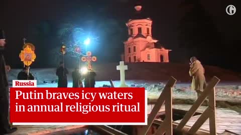Russian President Vladimir Putin Braves Subzero lake to mark Orthodox Epiphany