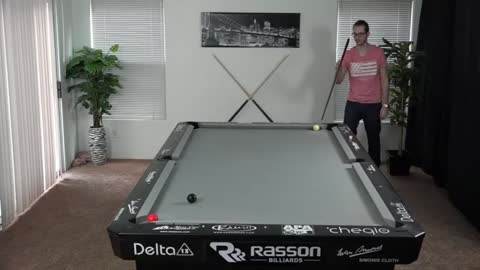 Man Breaks Vase with Pool Trick Shot