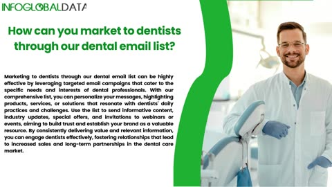 How InfoGlobalData Dental Email List Stands Out In The Market