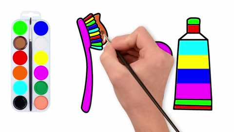 How to Draw Dental and Coloring for Kids