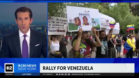 Venezuelan New Yorkers protest election results outside United Nations