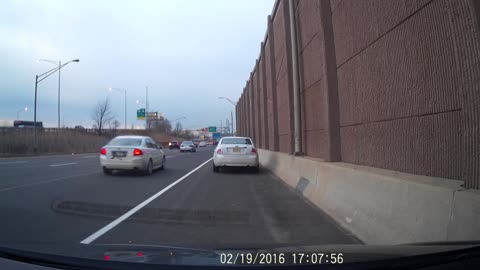 Honda Civic Driver Weaves Through Traffic, Fails Miserably [NSFW language]