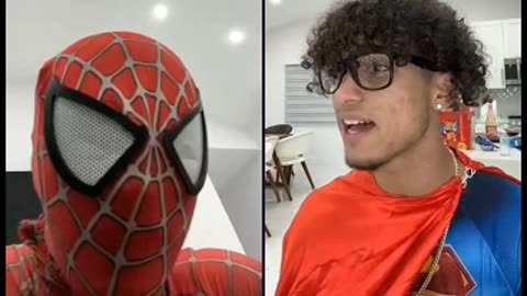 Chris diffrent has Spiderman and qtclap has superman only tiktok live 9/29/23