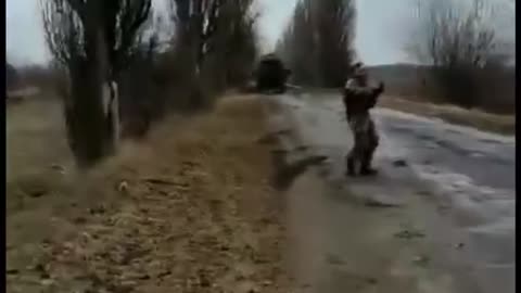 Russian tank attack
