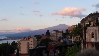 Time Lapse - Beautiful View of Mount Etna at Sunrise